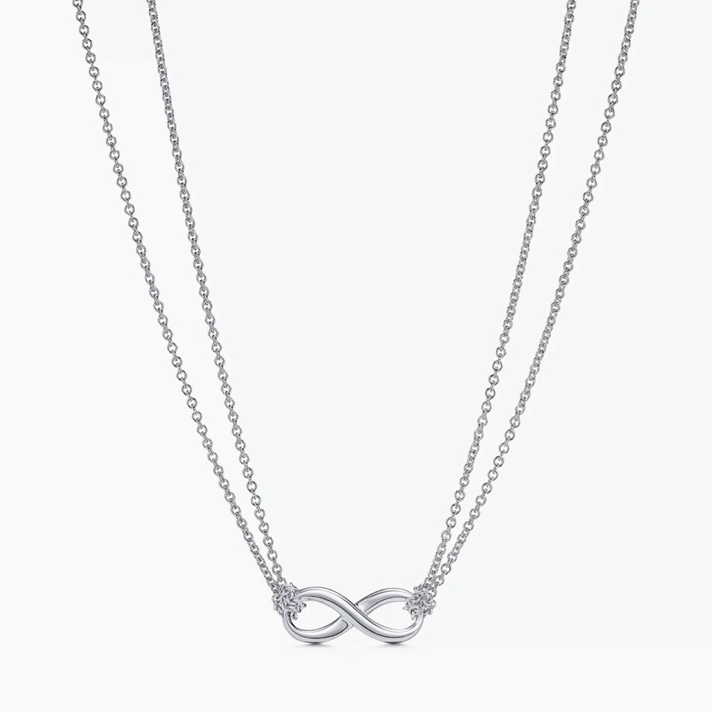 Full inclusion🌼🌸Tiffany & Co. Infinity Silver Necklace W/ Pouch-No callouts- - Picture 9 of 11